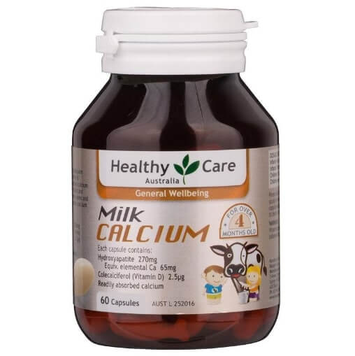 Viên sữa uống bổ sung Calcium cho bé Healthy Care 60 viên Úc
