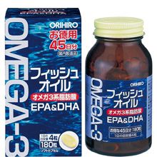 Dầu cá Omega 3 Orihiro Nhật Bản tăng cường trí nhớ 180 viên