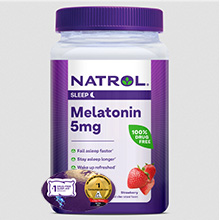Kẹo ngủ ngon Natrol Gummies Melatonin 5mg Strawberry 180 viên Mỹ