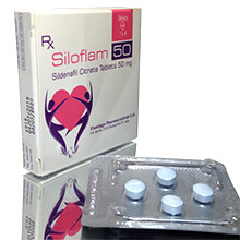 Siloflam 50mg - Thuốc cường dương  của Ấn Độ 4 viên - Trị rối loạn cương dương