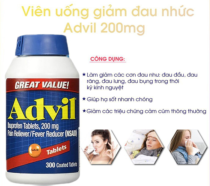 Có bất kỳ hạn chế nào về việc sử dụng thuốc Advil 300 viên không?