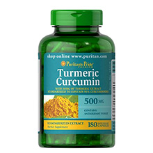 Turmeric Curcumin 500 mg Puritan’s Pride - Viên uống tinh dầu nghệ của Mỹ 180 viên