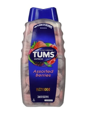 Viên nhai điều trị đau dạ dày Tums Assorted Berries 265 viên của Mỹ