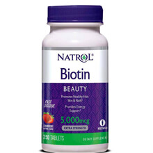 Viên uống mọc tóc Natrol Biotin 5000 mcg Fast Dissolve 250 viên của Mỹ