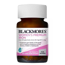 Viên uống bổ sung sắt cho bà bầu Blackmores Women's Premium Iron (Blackmores Pregnancy Iron) Úc 30 viên