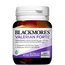 Viên uống hỗ trợ giấc ngủ Blackmores Valerian Forte 2000mg Úc Chai 30 viên