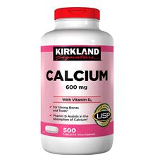 Viên bổ sung Canxi Kirkland Calcium 600mg + D3 500 viên Mỹ