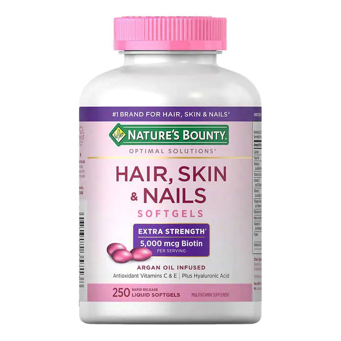 Viên uống Hair Skin & Nails Nature's Bounty trị rụng tóc 250 viên Mỹ